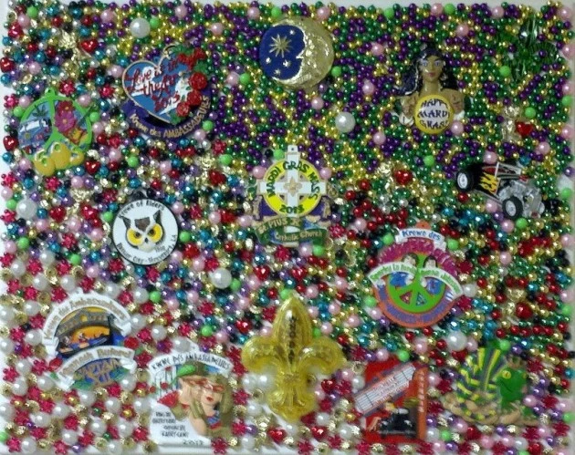 Mardi Gras Bead Art