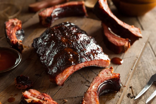 Homemade Smoked Barbecue Pork Ribs Ready to Eat