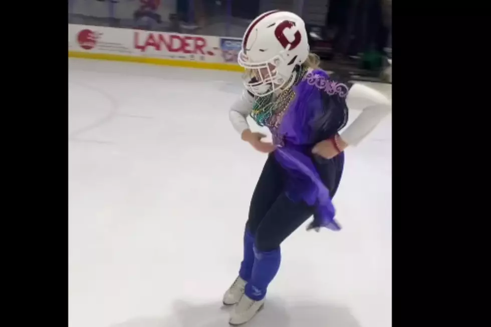 Olympic Gold Medalist Skates Shreveport Ice in Centenary Football Helmet